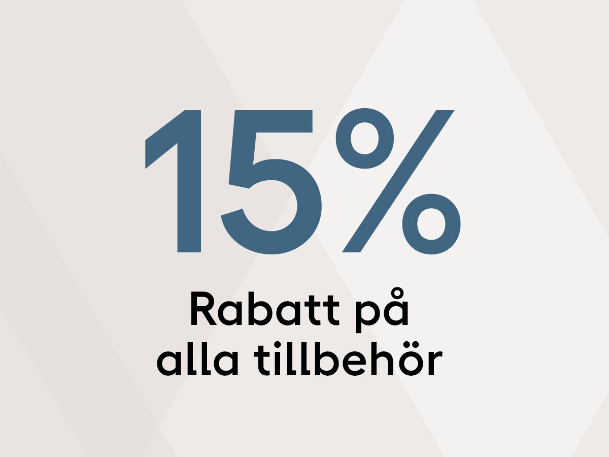 15% rabatt på tillbehör