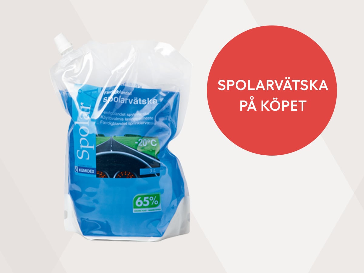 Spolarvätska på köpet