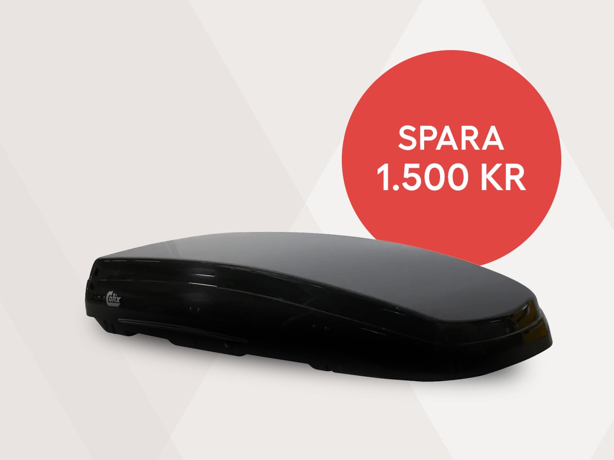 Under Bilia Days sparar du 1500 kr när du köper takboxen Calix Bilia Edition