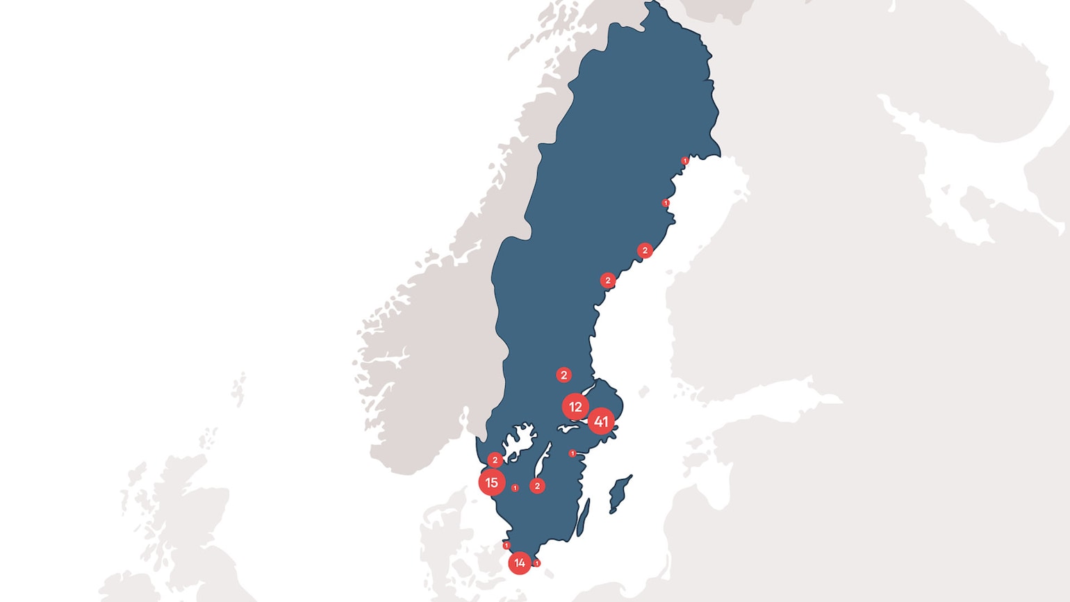 Bilias anläggningar i Sverige